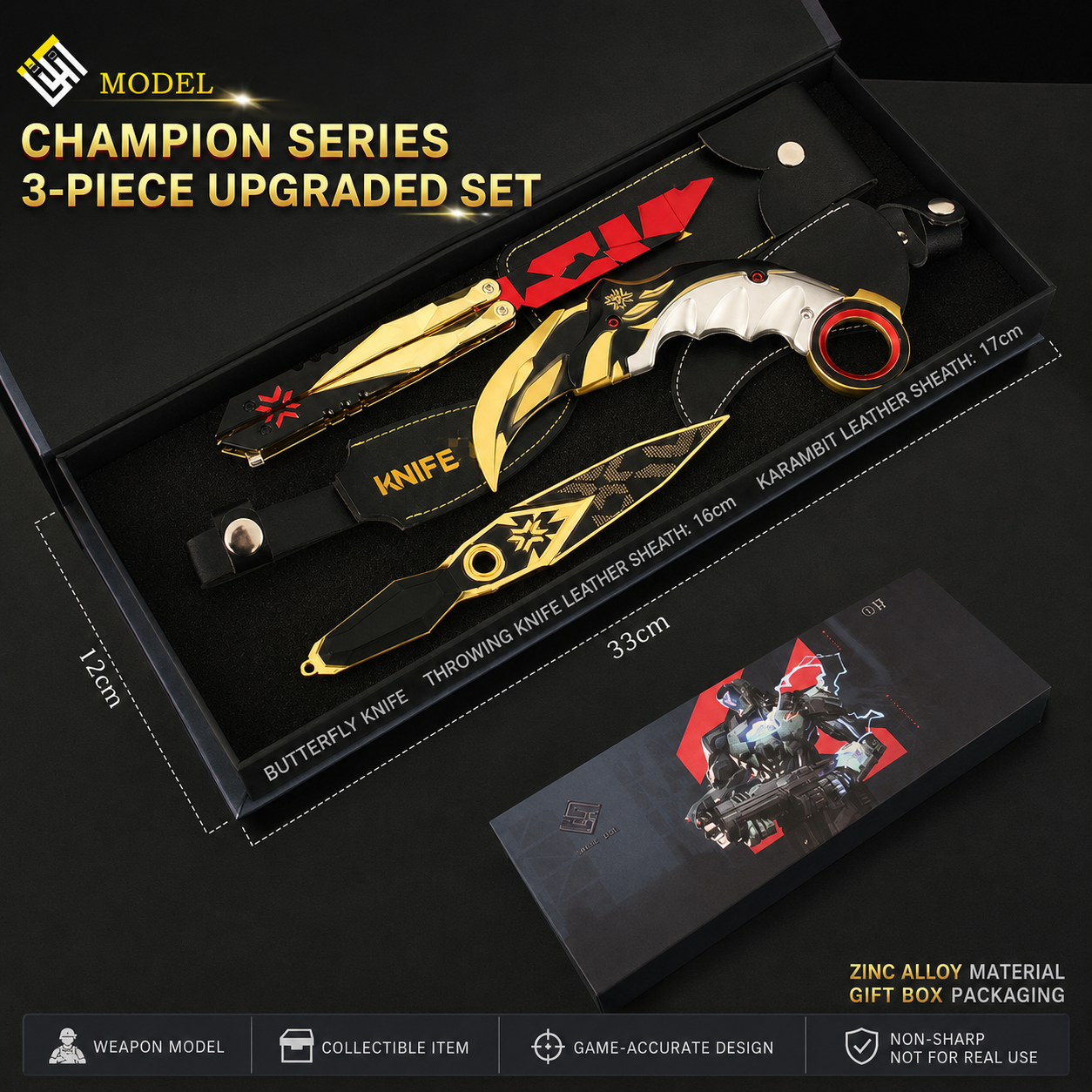 Champion 3 knives Box bundle