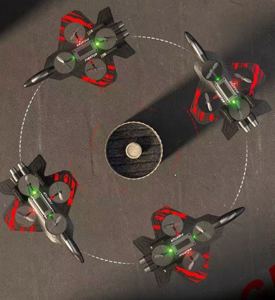 RC Plane Fighter Jet Drone with LED Lights, 360° Flips, Altitude Hold, Easy-to-Fly Remote Control Airplane